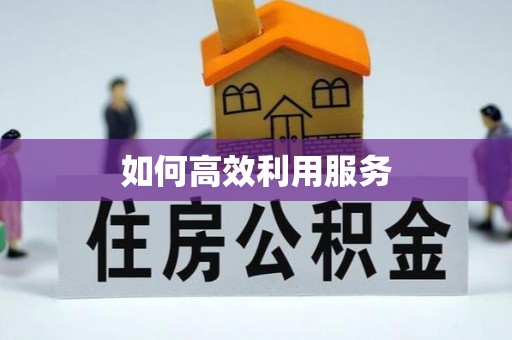 名间如何高效利用服务